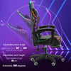 RGB LED Gaming Chair Racing Chair Office Computer PC Recliner with Music Speaker