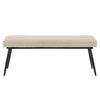 Large Beige Upholstered Dining Bench - 120cm - Seats 2 - Colbie CLB017A