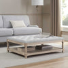 Dusk Knaresborough Light Grey Linen Button Back Coffee Table Pouffe RRP £