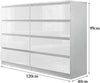 120CM High Gloss Chest of 6 7 8Drawers Tall Wide Bedside Table Cabinet Furniture