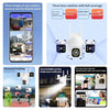 3 in 1 Wireless Camera 4K Outdoor 3 Lens 6MP CCTV PTZ Smart Home Security IR Cam