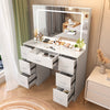 Large Dressing Table with 7 Drawers LED Dimmer Mirrow Makeup Desk Vanity Morden