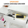 Dressing Table Set Vanity Makeup Desk with Mirror and Stool 3-Color LED Light UK