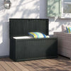 Garden Storage Box Plastic Outdoor Lock Lid Large 336L Patio Container Wheels