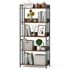157cm Etagere Bookcase 5-Tier Bookshelf w/ Adjustable Shelves Brown