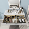 Modern Dressing Table Set 3 Mode Color LED Lighted Mirror Bedroom Vanity Table