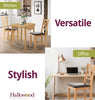 Dining Chairs, Set of 2 Oak Cross Back Wooden Chairs, Brown Seat Kitchen Chairs