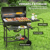 BBQ Smoker Charcoal Barbecue Grill Portable Outdoor Garden Grill with Wheels