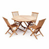 Teak Wooden Garden Furniture Sets 4 Chairs and 1 Table Garden Furniture Sets