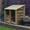 Cottesmore Log Store Outdoor Storage Shed Kindling Timber Firewood Wood Store