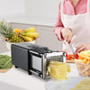 Electric French Fry Cutter Automatic Potato Cutter Machine Stainless w/2 Blades