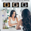 White Dressing Table With Hollywood LED Mirror and Stool Vanity Makeup Desk