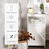 Single Door Floor Cabinet Bathroom Floor Cabinet-White