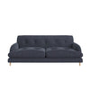 Dark Blue Velvet 3 Seater Mid Century Sofa - Beckett BCK001