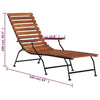 Solid Acacia Wood Outdoor Deck Chair Garden Sun Lounger with Footrest