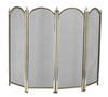 Deluxe Dynasty Four Fold Fire Screen in Polished Brass
