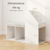 3-Tier Rack Shoe Storage Bench Entryway Bench w/ Cushion White