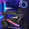 RGB LED Gaming Chair Racing Chair Office Computer PC Recliner with Music Speaker