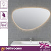 Pebble Shaped Mirror Bathroom Mirror Modern Designer Mirror 800x550mm | Aria