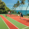 Portable Pickleball Net Set Pickle Ball Net System w/Metal Frame Yellow