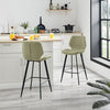 **Seconds** Nyla 2x Sage Green Fabric Bar Chair Black Leg