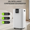 20L Dehumidifier Air Purifier with Humidistat LCD Display for Home Laundry White