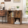 3-Tier Bookshelf 4-Cube Bookcase Wooden Display Shelf-Coffee