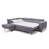 Corner  Sofa Bed ALICO Left Grey With Storage And Adjustable Headrests