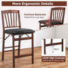 Set of 2 Counter Height Chairs Folding Kitchen Island Stool Brown