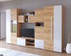 Livingroom furniture set LAUR TV stand wall unit Gold oak +White FREE DELIVERY