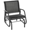 Outdoor Gliding Swing Chair Garden Seat with Mesh Seat Curved Back Steel Frame
