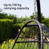 Hanging Egg Chair with Stand Garden Hammock Chair Rattan and Steel Patio