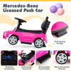 Kids Sliding Car w/Sound for Boys Girls 18-36 Months Old Pink