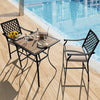 Outdoor Bar Height Chairs 2 Pack Patio Bar Stools Set W/ Soft Seat Cushions