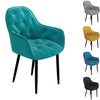 SET OF 4 ANIKA MODERN VELVET DINING CHAIR PADDED SEAT METAL LEGS KITCHEN