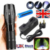2 High Power Adjustable Focus LED Flashlight 5 Modes Lamp Battery Charger