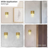 Modern Glass Wall Sconce Lights Bedroom Living Room Bedside E14 Bulb Fixture