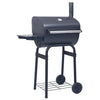Charcoal BBQ Grill Smoker with Bottom Shelf Black Backyard Cookers