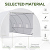 6 x 3 x 2 m Polytunnel Greenhouse Pollytunnel Tent w/ Metal Frame White