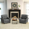 Modern Tufted Accent Chair Grey Lounge Sofa with Removable Cushions