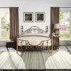 BRUSHED ANTIQUE BRASS METAL BED FRAME - SMALL DOUBLE - KING