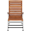 Solid Acacia Wood Outdoor Deck Chair Garden Sun Lounger with Footrest