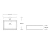 Bathroom Sink Countertop Wash Basin Ceramic Wall Mounted Rectangle Sink