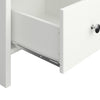 Off-White 3 Drawer Chest - Scandinavian Wooden Storage Unit, Metal Handles