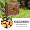 Outdoor Garden Wooden Storage Shed-Brown