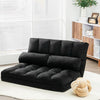 6-Position Foldable Lazy Sofa Bed Adjustable Floor Sofa-Black