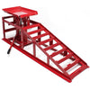 2x Heavy Duty Metal Car Ramp Lift Height Adjustable 4Ton Hydraulic Jack Garage