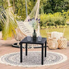 Outdoor Chair Patio Furniture Garden Bistro Rattan Chair Metal Side Coffee Table