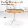 Kitchen 4-Person Round Table Dining Table-White