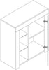 Modern White Sideboard Cabinet with LED Light, Storage & Adjustable Shelf